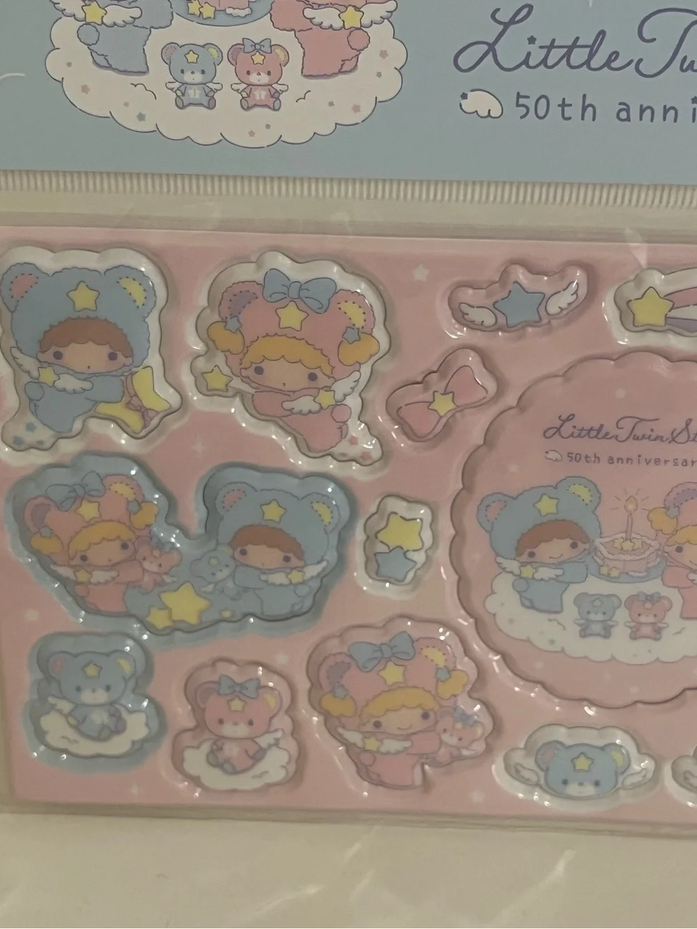 Sanrio Little Twin Stars 50th Anniversary Puffy Sticker Sheet